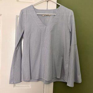 Cotton, striped top with wide sleeves. Sz XS from Zara